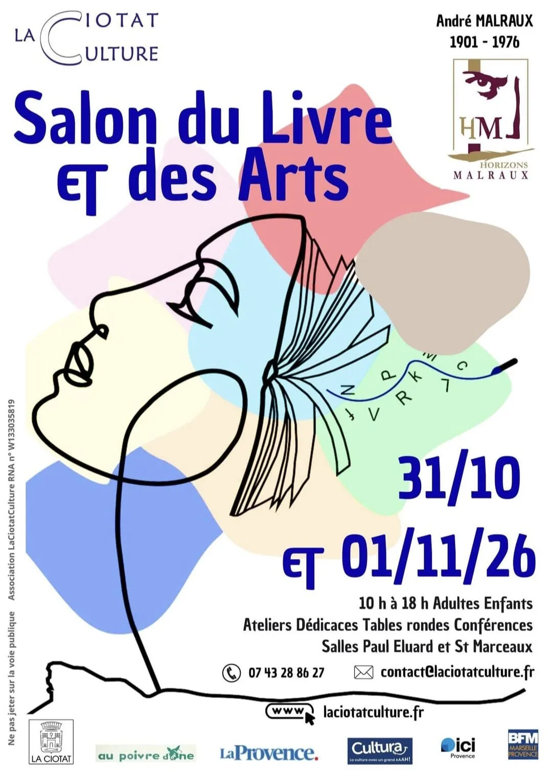 Affiche du Salon du Livre et des Arts de La Ciotat 2026